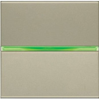 N2204.5 CV - Механизм 1-клавишной кнопки с клавишей с контрольной подсветкой, 2-модульный, серия Zenit, цвет шампань - 2CLA220450N1901 N2204.5 CV - Механизм 1-клавишной кнопки с клавишей с контрольной подсветкой, 2-модульный, серия Zenit, цвет шампань - 2CLA220450N1901