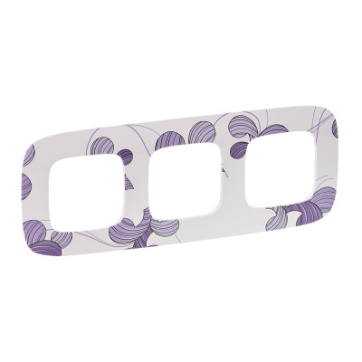 Legrand Valena ALLURE.Рамка "Флора".3-постовая универсальная, 754363