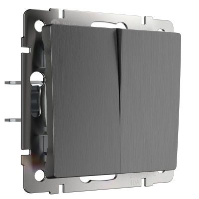 Werkel W1120004/ Выключатель двухклавишный (графит рифленый), a050756