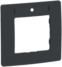 Legrand Рамка 1 пост с держателем для маркировки - Legrand Etika - антрацит, 672586