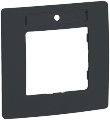 Legrand Рамка 1 пост с держателем для маркировки - Legrand Etika - антрацит, 672586