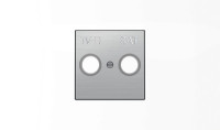 8550.1 AI - Накладка для TV-R-SAT розетки, серия SKY, цвет нержавеющая сталь - 2CLA855010A1401