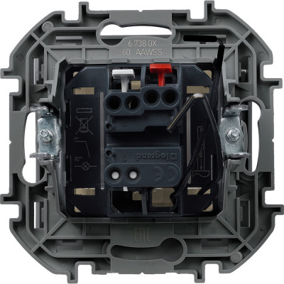 Legrand Выключатель карточный с подсветкой - Legrand Inspiria - без задержки выключения 6А 250В безвинтовые зажимы - слоновая кость, 673801