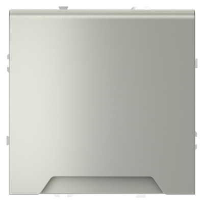 Розетка встраиваемая VOLTUM S70 с заземлением, защитными шторками и крышкой 16А, (сталь), VLS040305