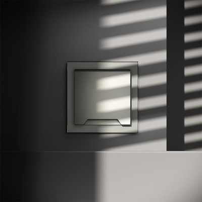 Розетка встраиваемая VOLTUM S70 с заземлением, защитными шторками и крышкой 16А, (сталь), VLS040305