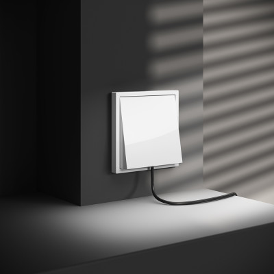 Вывод кабеля VOLTUM S70, (белый глянцевый), VLS080201