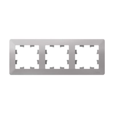 ATN220303 - ATLASDESIGN AIR 3-постовая РАМКА, АЛЮМИНИЙ/дымчатый черный, Systeme Electric