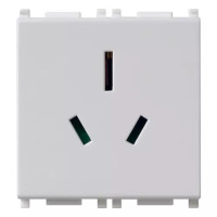 Vimar Розетка 2P+T 15A Австралийский стандарт, серебро, 14262.SL