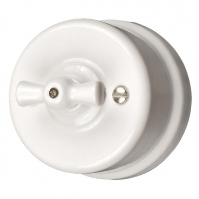 BIRONI Лизетта Керамика Белый Выключатель перекрестный 1-кл, B1-203-01