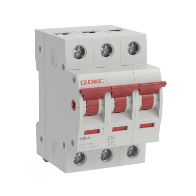 ДКС Выключатель нагрузки модульный YON max типа MSD, 3 полюса, 80А (упак. 4шт), MSD-3P80