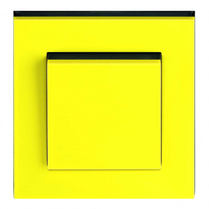 ABB Выключатель 1-клавишный, цвет желтый - черный, серия Levit
