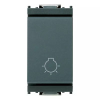 Vimar Кнопка 1P NO 10A с символом "лампа", серая, 16081