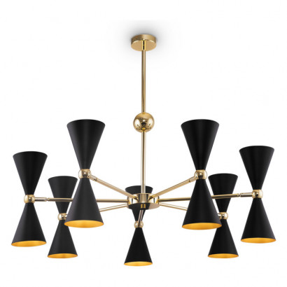 Maytoni Vesper Подвесной светильник, цвет: Черный с Золотом 14х40W E14