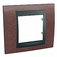 MGU66.002.2M4 - UNICA TOP РАМКА 1-постовая, ГРАФИТ/ТАБАЧНОЕ ДЕРЕВО