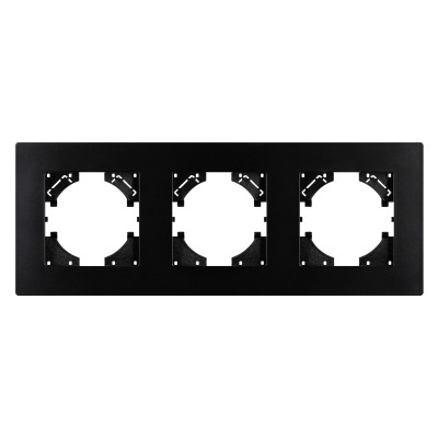 Рамка пластиковая FRM-PERIO-PL-3-BK (Arlight, -), 049755