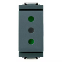 Vimar Розетка 2P+T 10A P11 серая, 17031 Vimar Розетка 2P+T 10A P11 серая, 17031