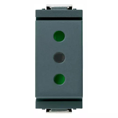 Vimar Розетка 2P+T 10A P11 серая, 17031