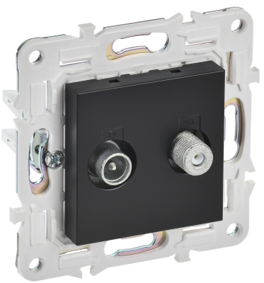 SKANDY Роз. двойная TV+SAT SK-A13Bl черн. IEK, SK-AF20-O-K02