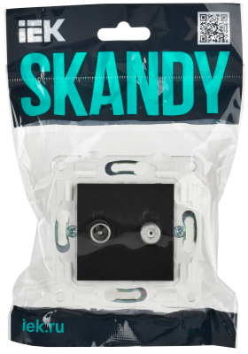 SKANDY Роз. двойная TV+SAT SK-A13Bl черн. IEK, SK-AF20-O-K02