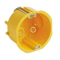 МОНТ КОРОБКА, ПОЛЫЕ СТЕНЫ, 68 ММ, ГЛ. 47 ММ, ЖЕЛТ