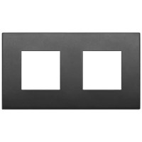 Vimar Накладка CLASSIC на 4 модуля (2+2) расстояние между центрами 71мм графит матовый, 19643.01