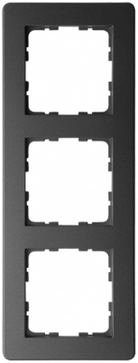 Рамка G-Flex  3-постовая, цвет черный матовый (soft touch), G1103PB, Jasmart Electric