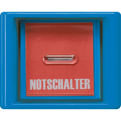 Клавиша с прозрачной крышкой для всех встраиваемых выключателей и кнопок; синяя, AS561GLBL