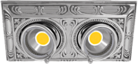 FD1025CCB Fede Светильник встраиваемый с 2 поворотными прожекторами SIENA, Bright Chrome