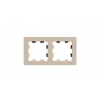ATN001202 - ATLASDESIGN 2-постовая РАМКА, универсальная, ПЕСОЧНЫЙ, Systeme Electric