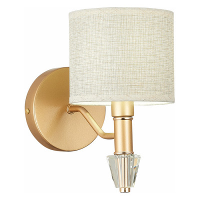 Evoluce SLE107001-01 Светильник настенный Золотистый/Бежевый E14 1*40W