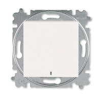 ABB EPJ Levit жемчуг / ледяной Выключатель 1-клавишный с подсветкой
