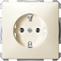 SD Розетка со шторками 2К+З 16А 250В~, винт. клеммы, беж.