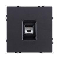 Розетка Ethernet RJ45 Cat.5, черный матовый Kollinger Eclipse EC-017BK