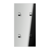 Центральная плата, 2 поста, для вертикальной установки, тумблеры 2+2, куб; металл; хром; LS1912, GCR12-25E22