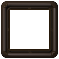 Рамка для вертикальной и горизонтальной установки ударопрочная, однократная; коричневая, CD581WUBR