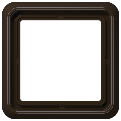 Рамка для вертикальной и горизонтальной установки ударопрочная, однократная; коричневая, CD581WUBR