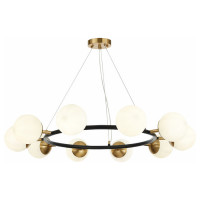 Evoluce SLE220403-10 Светильник подвесной Черный, Латунь/Белый E27 10*60W