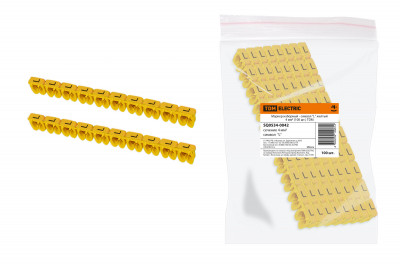 Маркер наборный - символ "L" желтый 4 мм2 (100 шт.) TDM Electric, SQ0534-0042