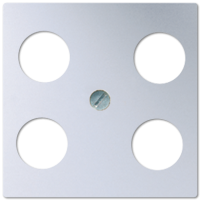 Крышка для SAT-TV-розетки с 4-мя гнездами; алюминий, A561-4SAT1AL Крышка для SAT-TV-розетки с 4-мя гнездами; алюминий, A561-4SAT1AL