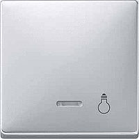 SD Клавиша 1-ная с линзой и символом "Свет" , алюм.