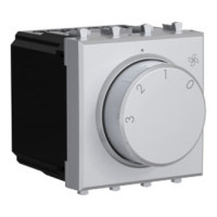 4404172 - ДКС Механизм управления вентиляторами модульный, "Avanti", "Закаленная сталь", 2модуля