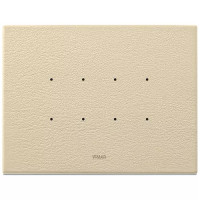 Vimar Накладка EIKON TACTIL для 4 модулей, натуральная кожа кремовая ( мин. 20 шт.), 21664.21