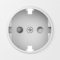 Donel A07 матовый белый накладка для розетки Schuko с заземлением, со шторками 16A 250 В~,серия DB, DE22033