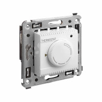 4400163 - ДКС Термостат для теплых полов в стену, "Avanti", "Белое облако"