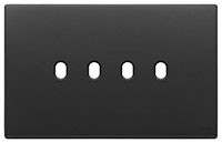 Vimar Накладка Vintage, 4 модуля на 4 выключателя, металл антрацит, 22674.4.03