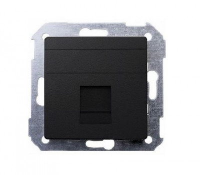 Simon S82,82N Адаптер на 1 RJ45(12) 75528-, 75540-, 75541-, 75544-39, шторка, графит, 82005-38