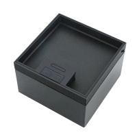 Люк напольный на 2 модуля, металлический, h=85мм, крышка с углублением (П-образн.) 17 мм, TIMIUX, черный, EU2H85UP BL