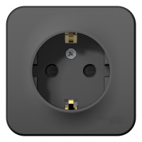BLANCA О/У РОЗЕТКА с заземлением со шторк. ИЗОЛ.ПЛ., 16А, 250В, АНТРАЦИТ BLANCA О/У РОЗЕТКА с заземлением со шторк. ИЗОЛ.ПЛ., 16А, 250В, АНТРАЦИТ