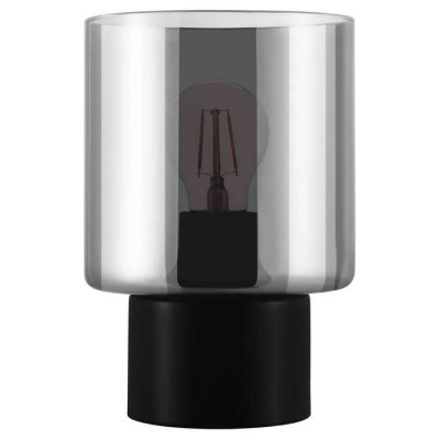 33984 Настольная лампа GOROSIBA, 1Х60W, E27, H220, ?150, основание: ?100, сталь/стекло, черный/черны
