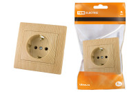 Розетка 2П+З 16А 250В "ЭКО" (сосна) "Таймыр" TDM Electric, SQ1814-0212